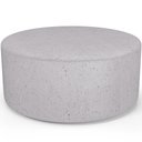 Ver imagem 2 de Puff Redondo Orgânico para Living 90cm Lola W01 Linho Cinza - Lyam Decor