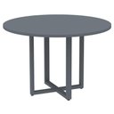 Ver imagem 1 de Mesa de Reunião Redonda P25 Pandin 110 Cm (largura) Tampo Mdp Grafito Pé Aço Tubular Grafito
