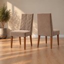 Ver imagem 1 de Kit 2 Cadeiras Estofadas para Mesa de Jantar Maitê