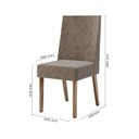 Ver imagem 3 de Kit 2 Cadeiras Estofadas para Mesa de Jantar Maitê