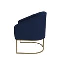 Ver imagem 5 de Kit 2 Poltronas Decorativa Luana Base Ferro Dourada Suede - Twdecora