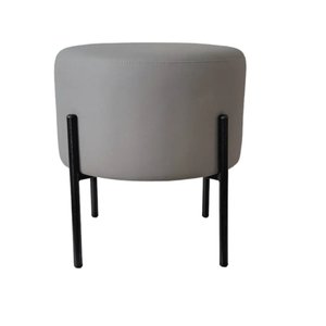 Puff Industrial Redondo Lig Maiart Corino Cinza