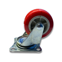 Ver imagem 7 de Rodízio Rodinha Giratório Placa Base Aço Roda Pp Vermelho Diâmetro 63mm 2,5" Altura 85mm