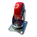 Ver imagem 6 de Rodízio Rodinha Giratório Placa Base Aço Roda Pp Vermelho Diâmetro 63mm 2,5" Altura 85mm