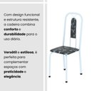 Ver imagem 5 de Cadeiras para Sala de Jantar 6 Unidades Lívia Branco/Preto Floral