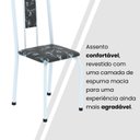 Ver imagem 4 de Cadeiras para Sala de Jantar 6 Unidades Lívia Branco/Preto Floral