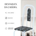 Ver mais imagens de Cadeiras para Sala de Jantar 6 Unidades Lívia Branco/Preto Floral
