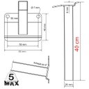 Ver imagem 4 de Suporte Refletor Inclinado Parede Braço 40 Cm Preto