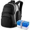 Kit Mochila com Bolso Térmico e Marmita Healthy TopGet Azul - 2