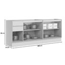 Ver imagem 3 de Balcão Cozinha Fineze 5 Portas 2 Gavetas 200cm Areia Henn
