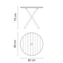 Ver imagem 2 de Mesa Dobrável Redonda Tramontina Bossa 80x75 Cm em Madeira Tauari Natural