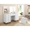 Ver imagem 4 de Penteadeira Camarim Eloá com Gavetas Mesa de Maquiagem Espelho Luz com Banqueta Branco Patrimar