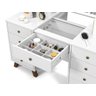 Penteadeira Camarim Eloá com Gavetas Mesa de Maquiagem Espelho Luz com Banqueta Branco Patrimar - 6