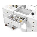 Ver imagem 6 de Penteadeira Camarim Eloá com Gavetas Mesa de Maquiagem Espelho Luz com Banqueta Branco Patrimar