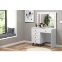 Ver imagem 2 de Penteadeira Quarto Camarim com 5 Gavetas Mesa Maquiagem Led Retro Mel Branco Patrimar