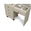 Ver imagem 4 de Penteadeira com Espelho Camarim Mel com Luz de Led 5 Gavetas Mel Off White Patrimar