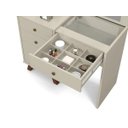 Ver imagem 3 de Penteadeira com Espelho Camarim Mel com Luz de Led 5 Gavetas Mel Off White Patrimar