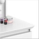 Ver imagem 3 de Penteadeira Camarim com Espelho Banqueta Iluminação em Led e 5 Gavetas Branco Strass Patrimar Móveis