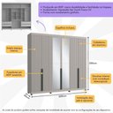 Ver imagem 3 de Guarda-roupas Casal 6 Portas com Espelhos Multimóveis Cr35242