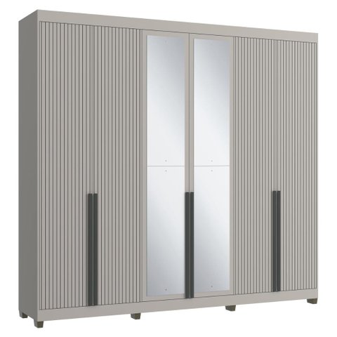 Guarda-roupas Casal 6 Portas com Espelhos Multimóveis Cr35242