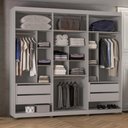 Ver mais imagens de Guarda-roupas Casal 6 Portas com Espelhos Multimóveis Cr35242