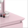 Penteadeira Camarim com Espelho Banqueta Iluminação em Led e 5 Gavetas Rosa Strass Patrimar Móveis - 3