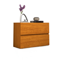 Ver imagem 2 de Mesa de Cabeceira Eros Parede Suspenso 2 Gavetas   