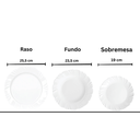 Ver imagem 2 de Aparelho de Jantar 18 Pétala Nadir Duralex Raso Fundo Sobremesa Nadir Figueiredo