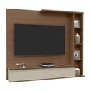 Ver imagem 1 de Painel para Tv até 52 Polegadas 1 Porta 4 Nichos Sublime Canelato com Off White