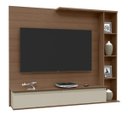 Ver imagem 1 de Painel para Tv até 52 Polegadas 1 Porta 4 Nichos Sublime Canelato com Off White