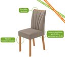Ver imagem 7 de Conjunto Sala de Jantar Mesa Téssera 120 Tampo Vidro Off White com 4 Cadeiras Téssera - Lopas Amendo
