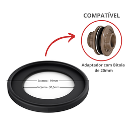 12 Unidades Anel de Vedação para Adaptador Caixa D'água de Bitola 20mm Durín - 2