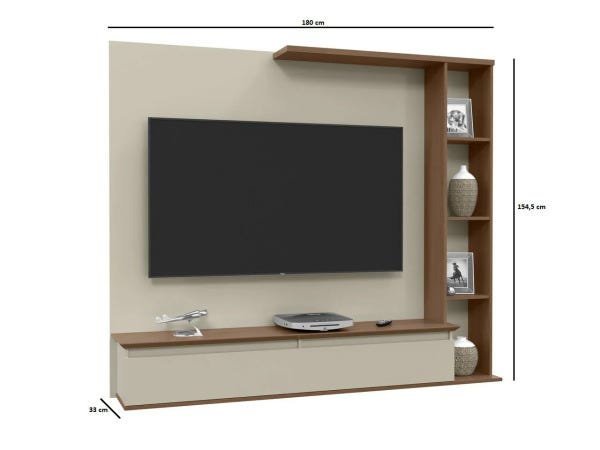 Painel Para TV Sublime 180cm Off White Com Canelato - Patrimar Móveis ...