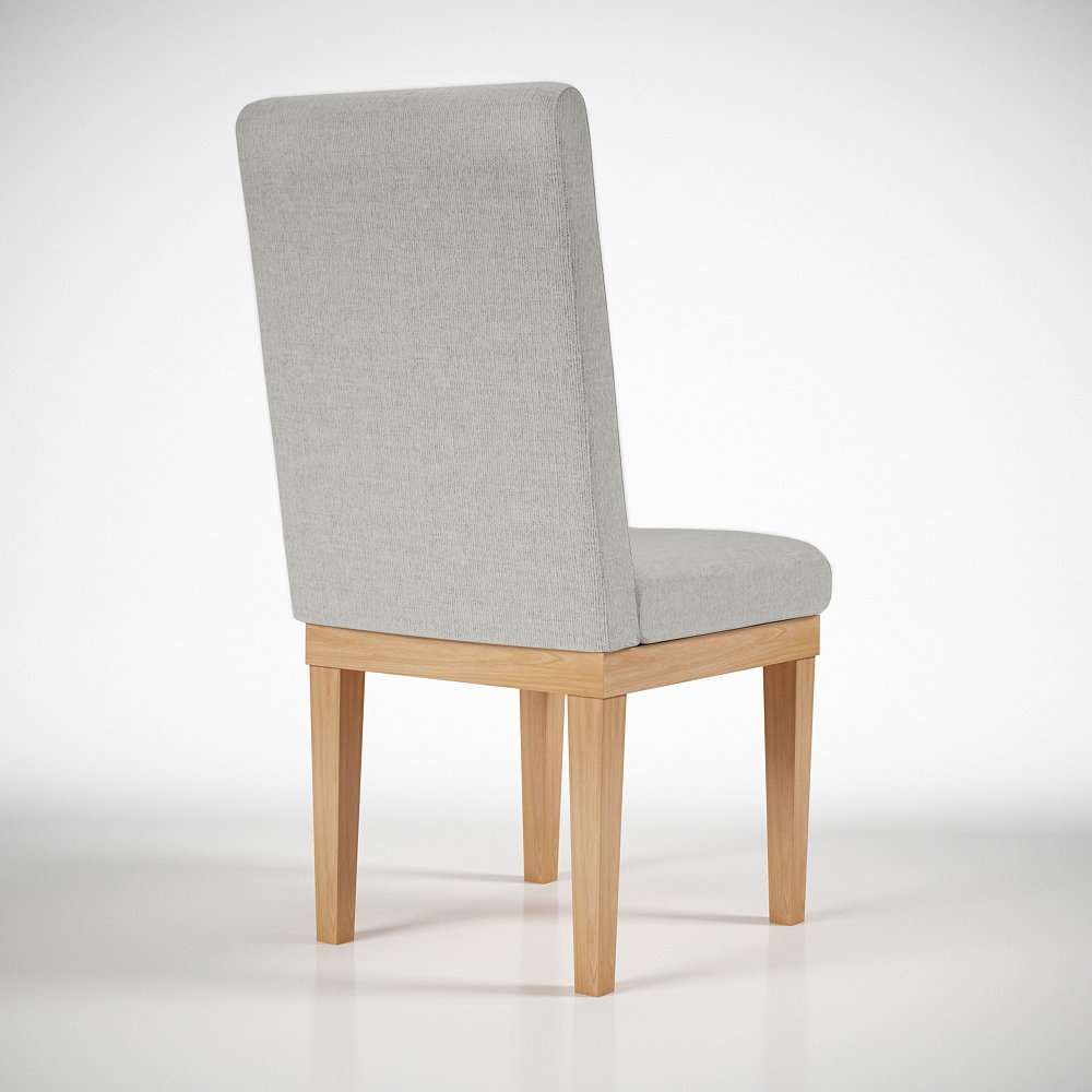 Cadeira Estofada Reforçada para Mesa de Jantar Luxo Linho Cor:Linho Cinza Claro - 4