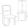 Cadeira Estofada Reforçada para Mesa de Jantar Luxo Linho Cor:Linho Cinza Claro - 5