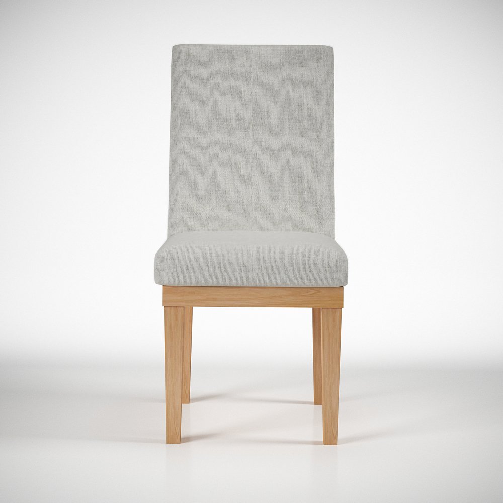 Cadeira Estofada Reforçada para Mesa de Jantar Luxo Linho Cor:Linho Cinza Claro - 3