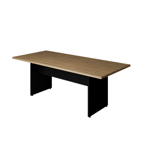 Mesa Reunião Retangular C/ Pé Painel Atc30 - Macadamia/preto