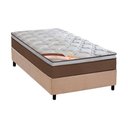 Ver imagem 1 de Cama Box Solteiro: Colchão Molas Castor Pocket Revolution + Base Crc Suede Clean(88x188)