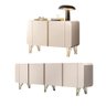 Conjunto Buffets Sala de Estar Benvenuto/saluti Pés em Aço Mdp/mdf Off White G26 - Hb Móveis - 1