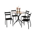 Ver imagem 1 de Conjunto Mesa de Jantar Kappesberg com 4 Cadeiras Preto