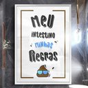 Ver imagem 1 de Quadro Decorativo Para Banheiro Meu Intestino Minhas Regras-24x34Cm
