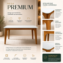 Ver imagem 7 de Mesa de Jantar Moderna 6 Lugares 135cm Imperial Apartamento