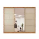Ver imagem 2 de Guarda-roupa com Espelho 270cm 3 Portas 6 Gavetas Nexus Bianchi Nature Off
