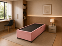 Ver imagem 4 de Cama Box Baú Solteiro com Encaixe para Colchão e Puxador Embutido:Rosa