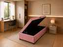 Ver imagem 5 de Cama Box Baú Solteiro com Encaixe para Colchão e Puxador Embutido:Rosa