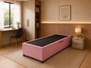 Ver imagem 2 de Cama Box Baú Solteiro com Encaixe para Colchão e Puxador Embutido:Rosa