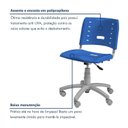 Ver imagem 7 de Kit 6 Cadeiras de Escritório Base Giratória Elo Azul/Cinza