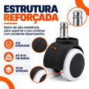 Ver imagem 6 de Kit 5 Rodinhas Rodízios para Cadeira de Escritório Giratória