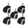 Kit 5 Rodinhas Rodízios para Cadeira de Escritório Giratória - 1