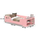 Ver imagem 3 de Cama Montessoriana com Colchão e Nicho Sapateira Aconchego MDF Rosa
